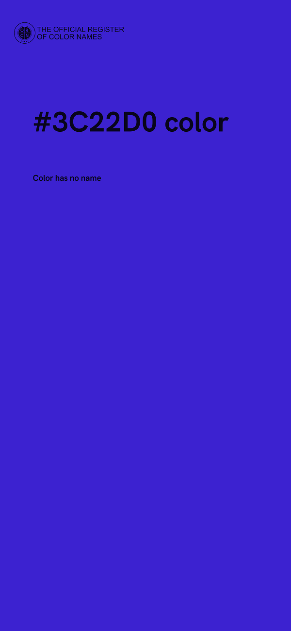 #3C22D0 color image