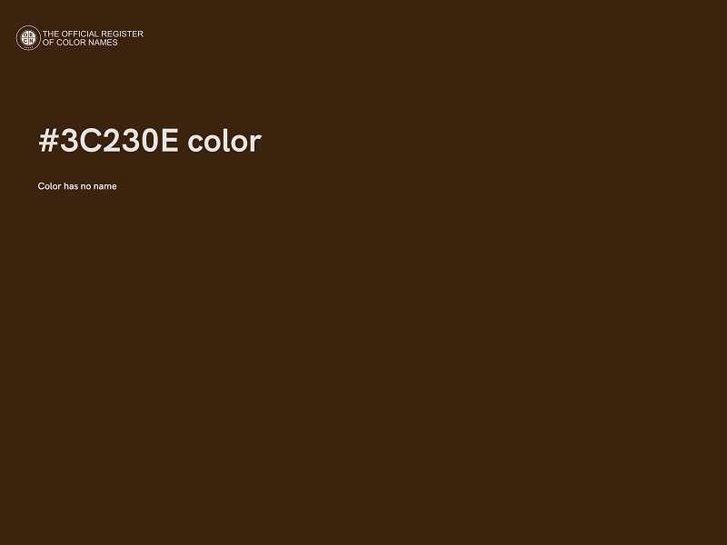 #3C230E color image
