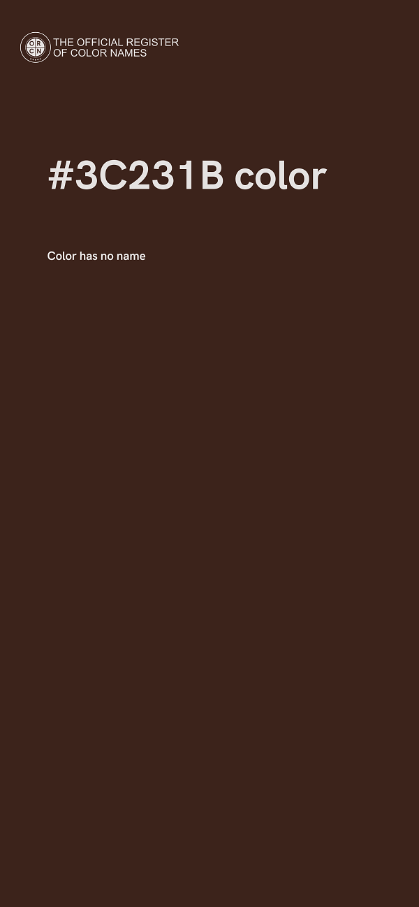 #3C231B color image