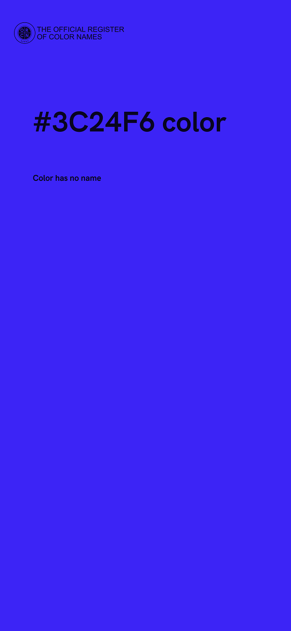 #3C24F6 color image