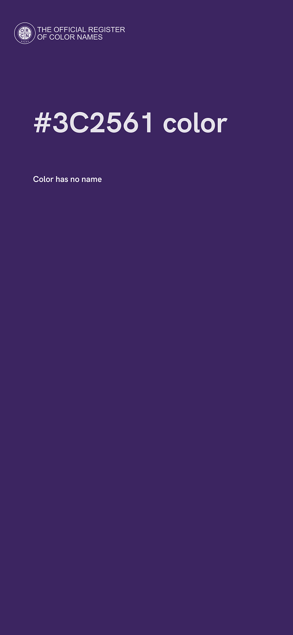 #3C2561 color image