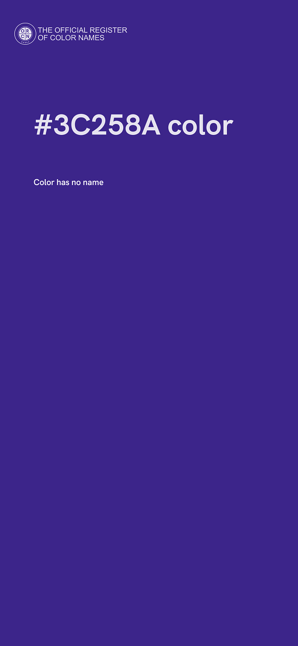 #3C258A color image