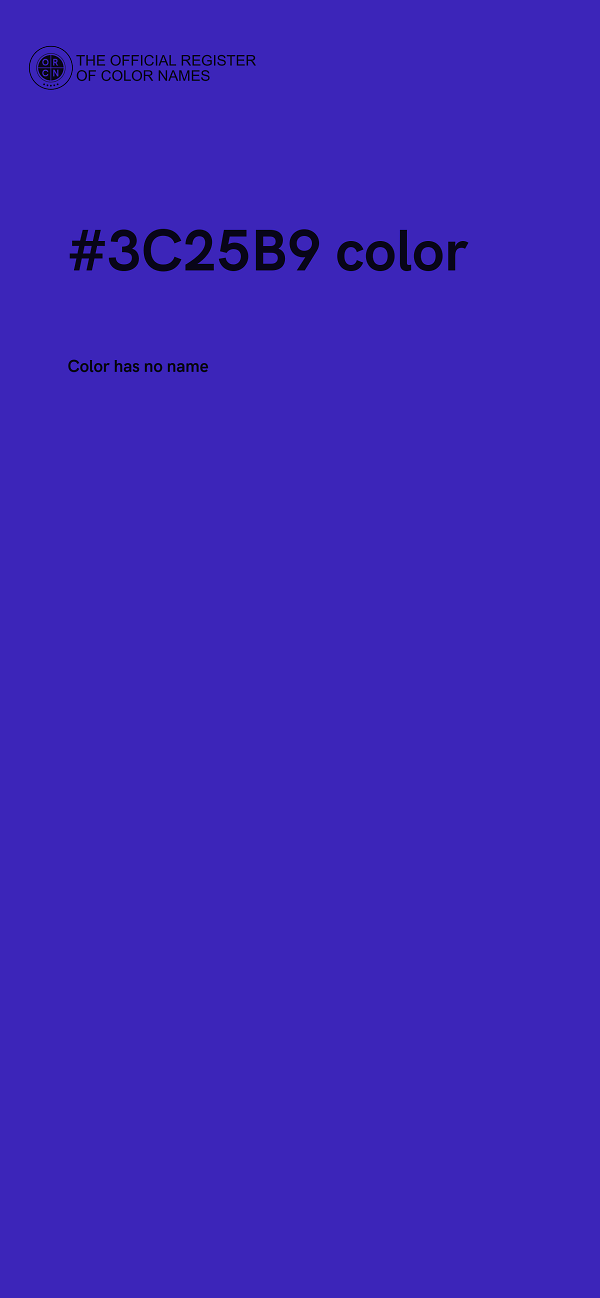 #3C25B9 color image