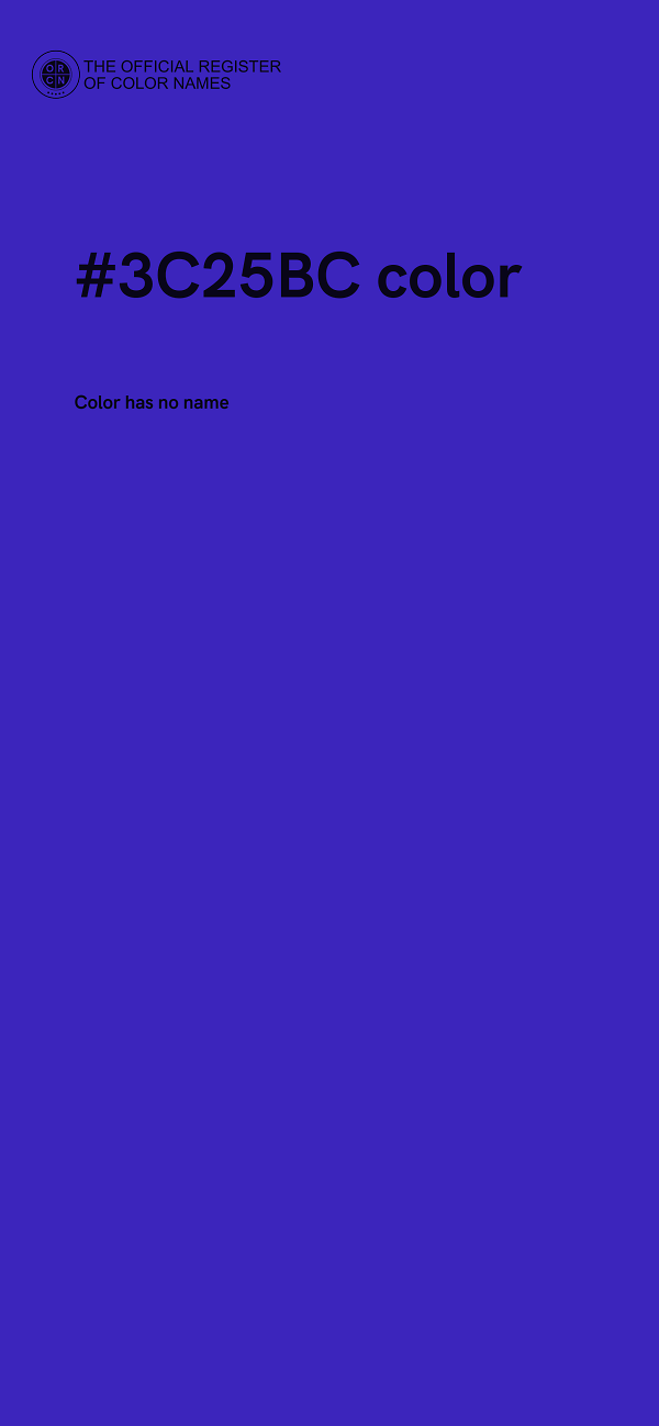 #3C25BC color image