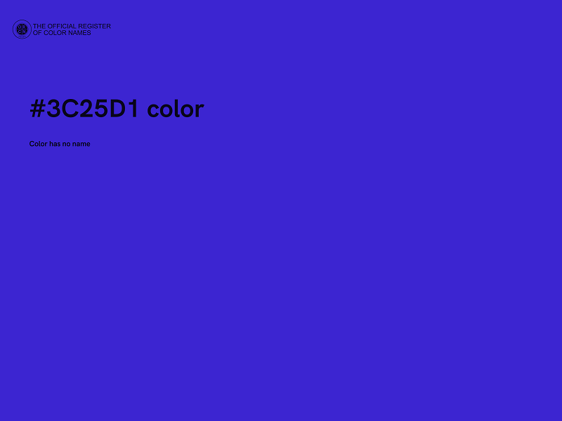 #3C25D1 color image