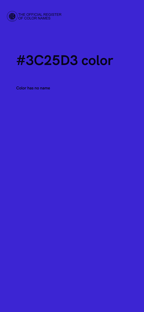 #3C25D3 color image