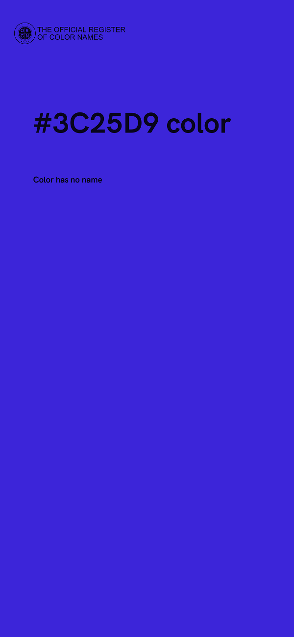 #3C25D9 color image