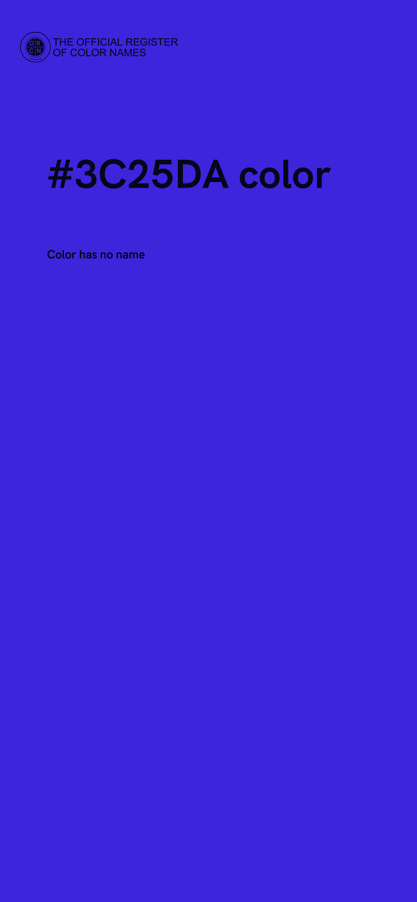 #3C25DA color image