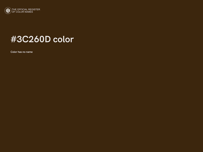 #3C260D color image