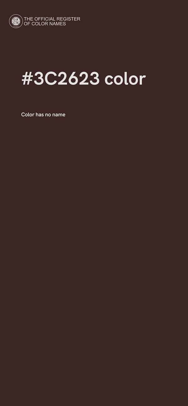 #3C2623 color image