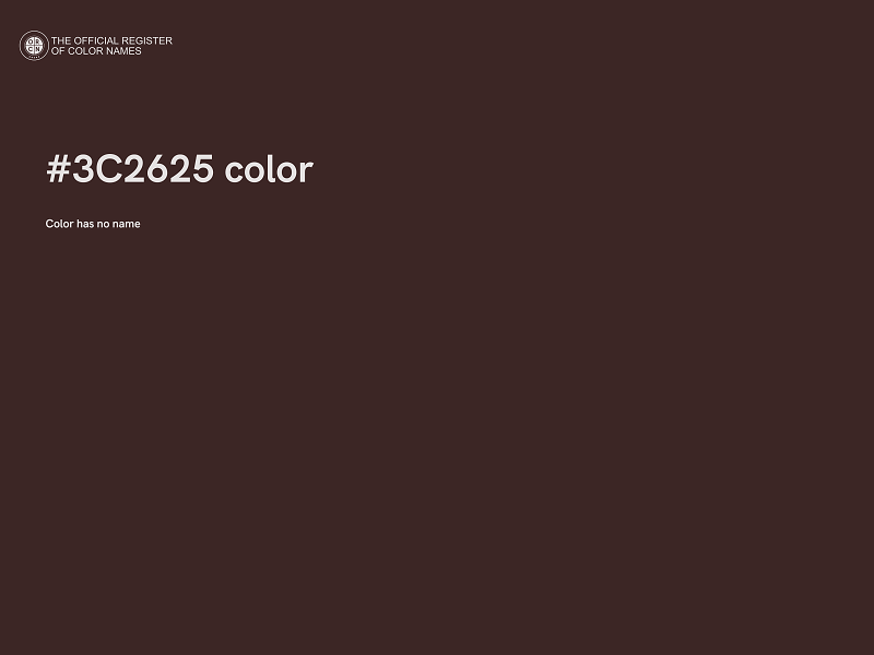 #3C2625 color image