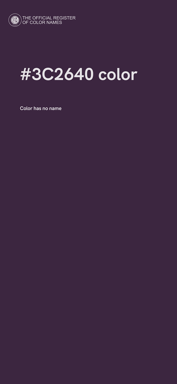 #3C2640 color image