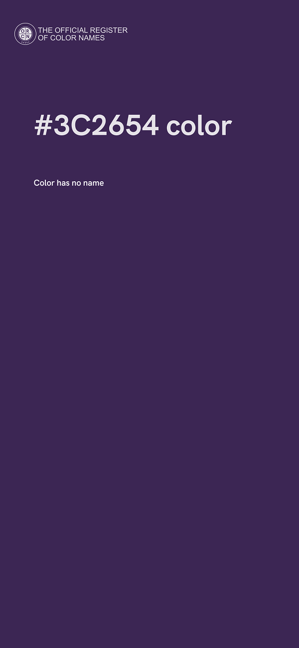 #3C2654 color image