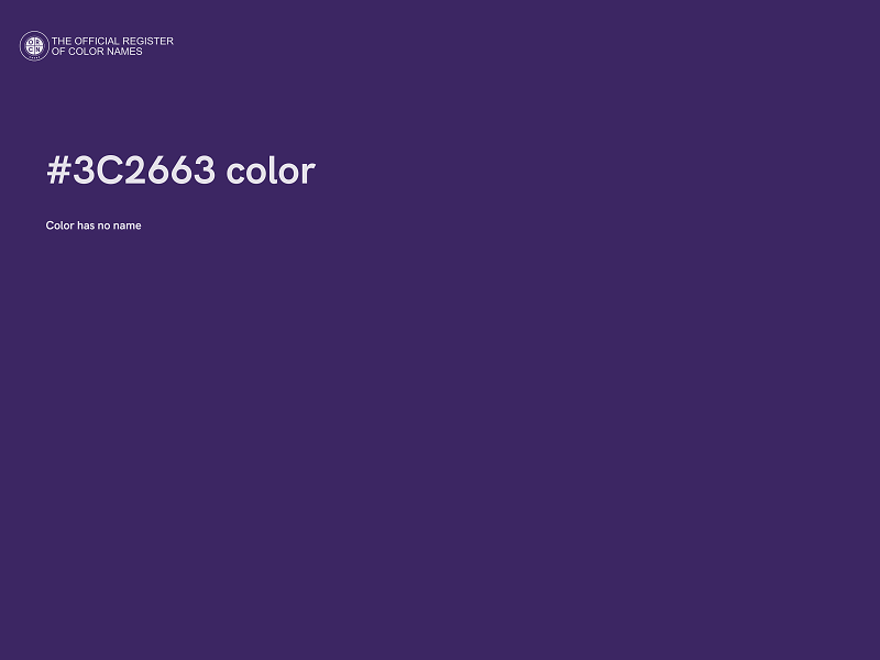 #3C2663 color image