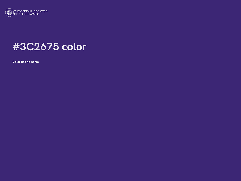 #3C2675 color image