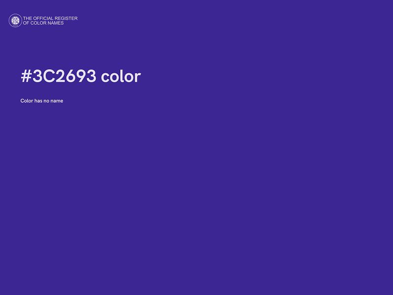 #3C2693 color image