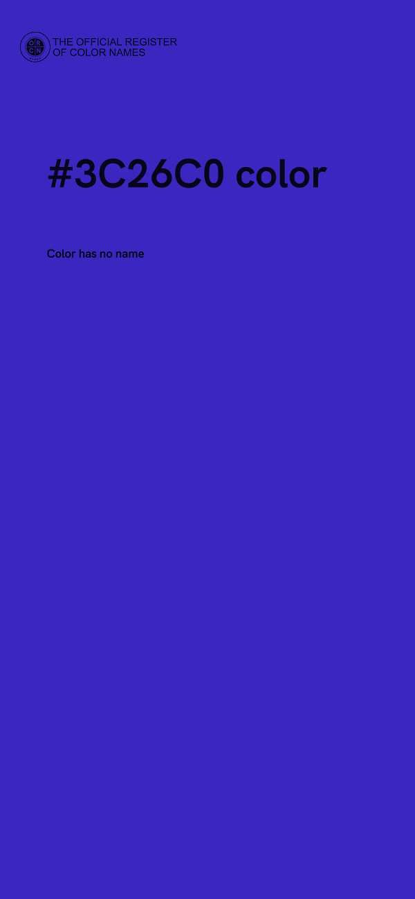 #3C26C0 color image