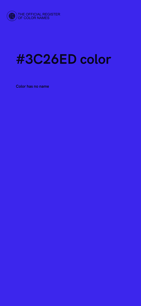 #3C26ED color image