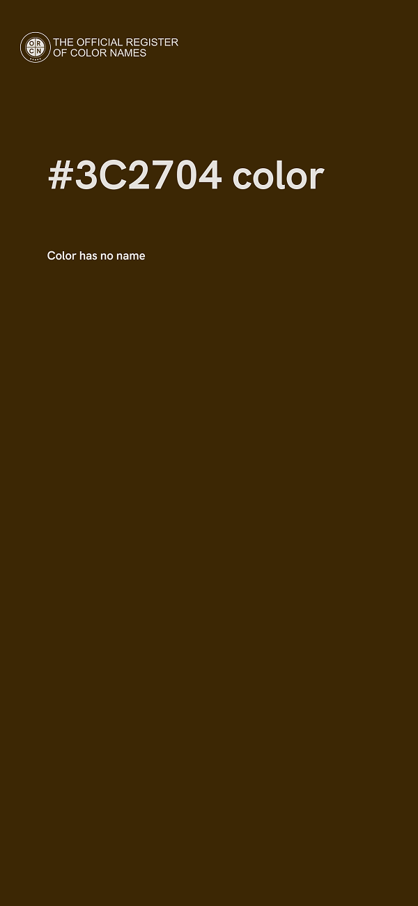 #3C2704 color image
