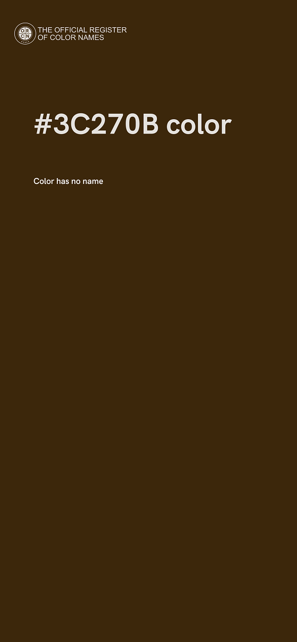 #3C270B color image