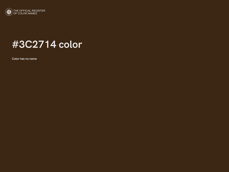 #3C2714 color image