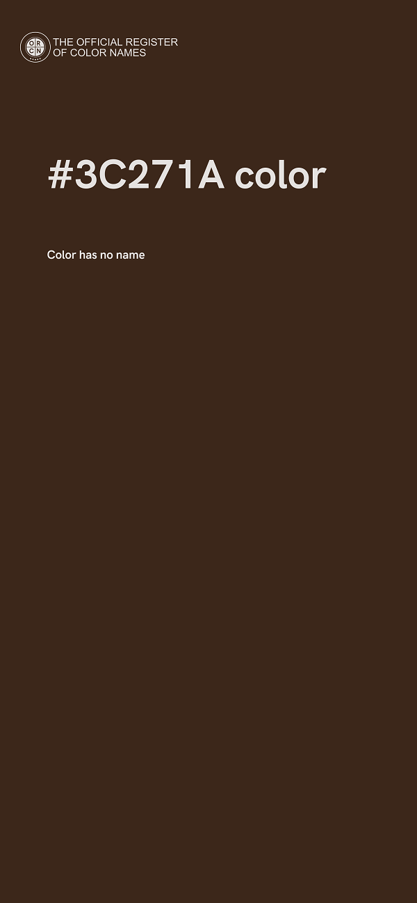 #3C271A color image
