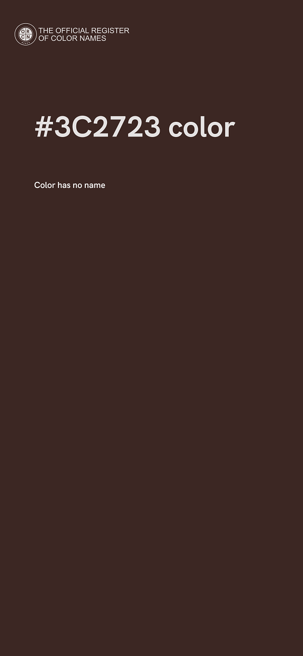 #3C2723 color image