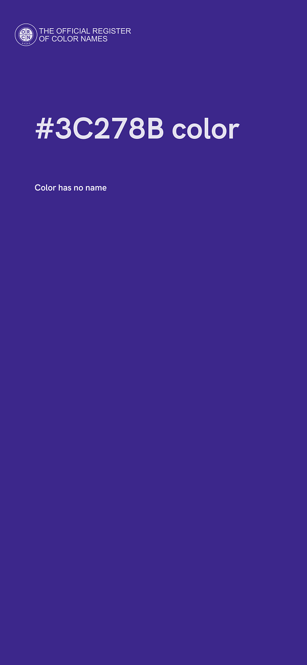 #3C278B color image