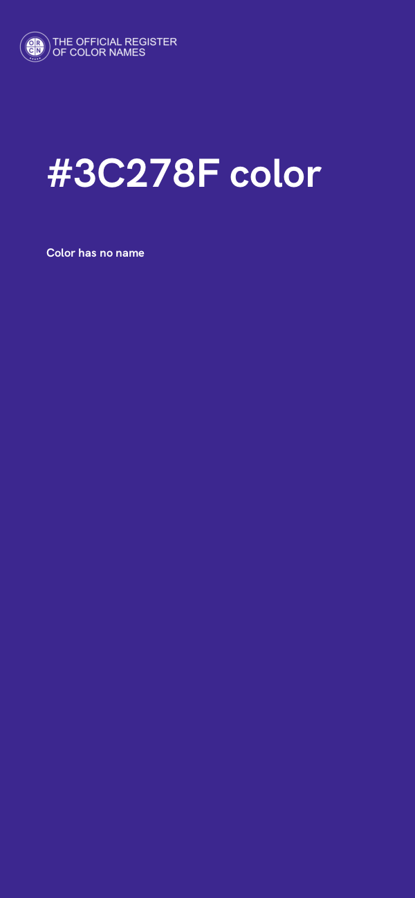 #3C278F color image