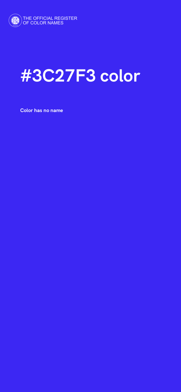 #3C27F3 color image