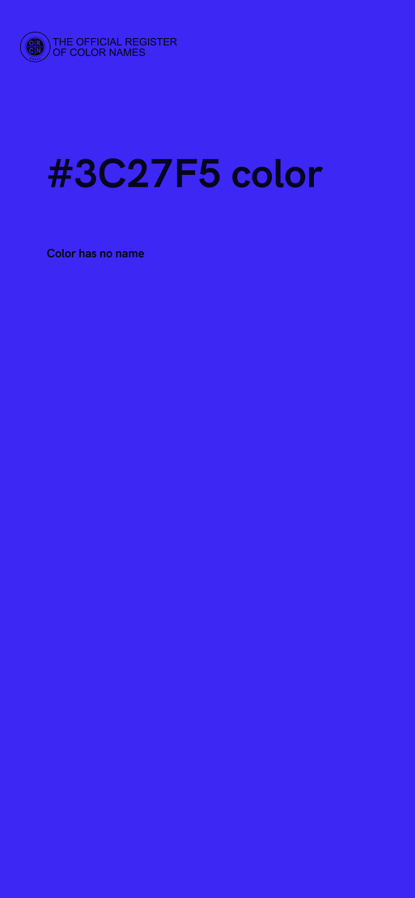 #3C27F5 color image