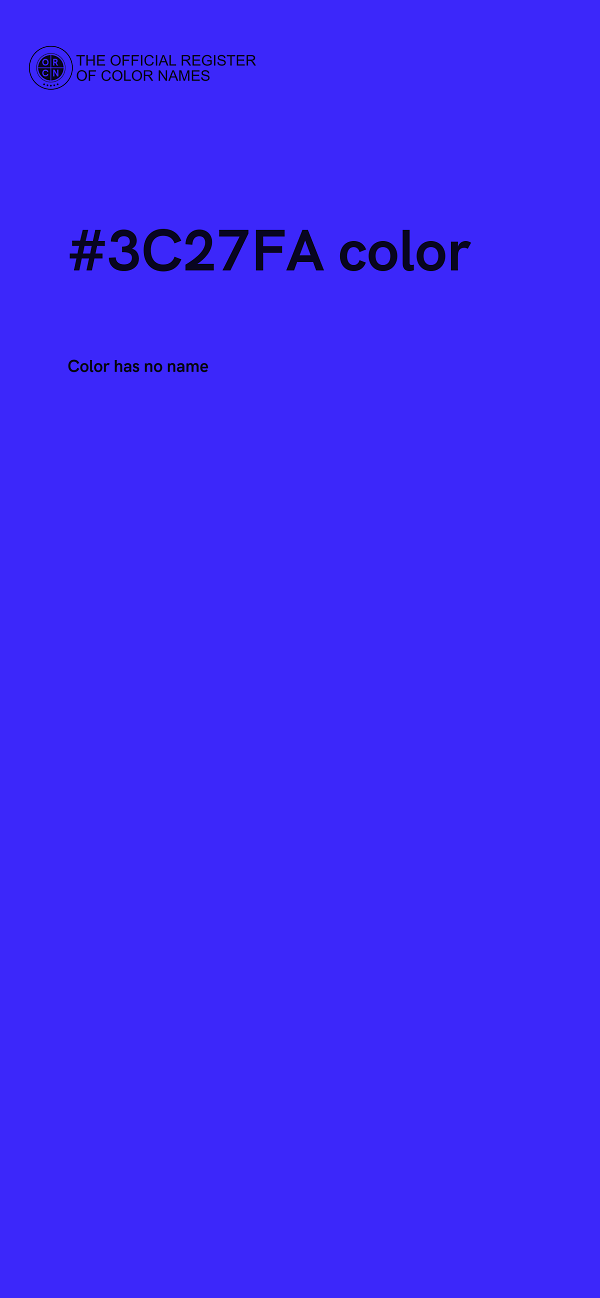 #3C27FA color image