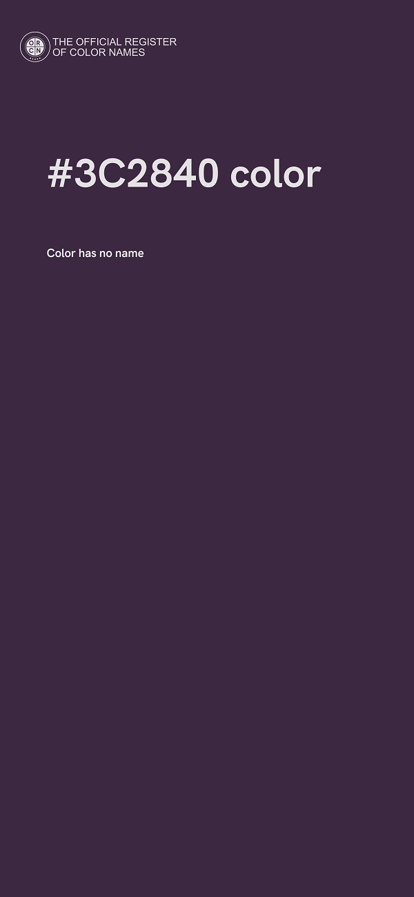 #3C2840 color image