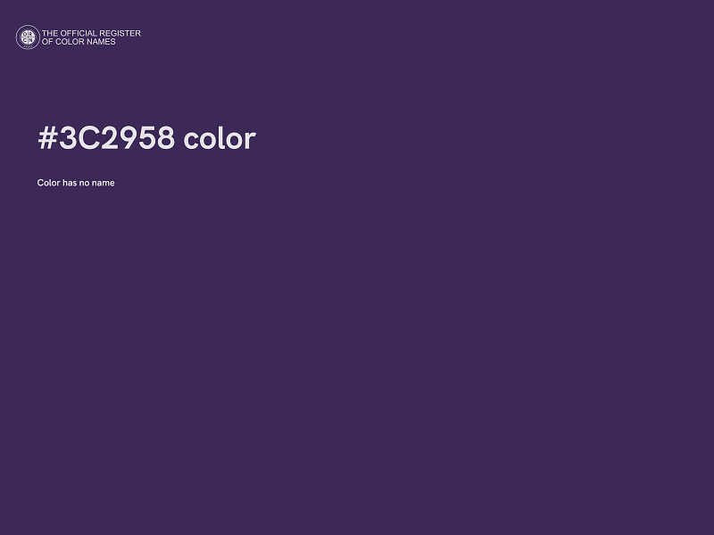 #3C2958 color image