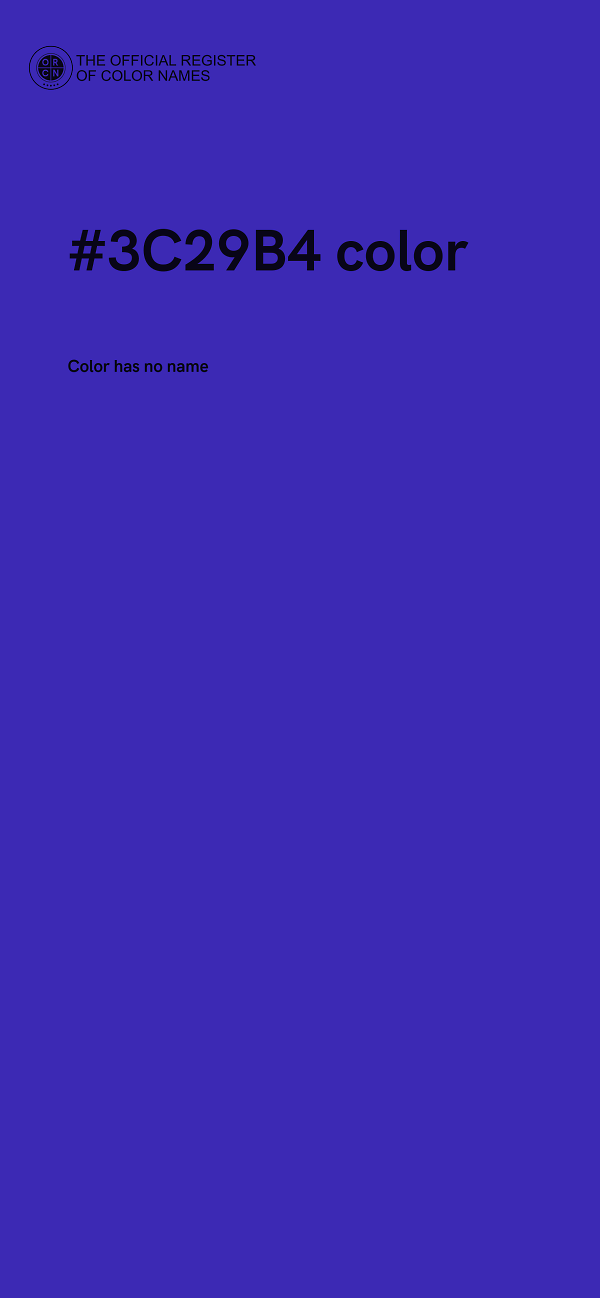#3C29B4 color image