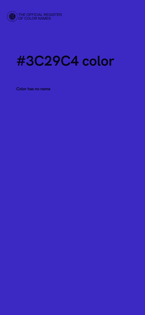 #3C29C4 color image