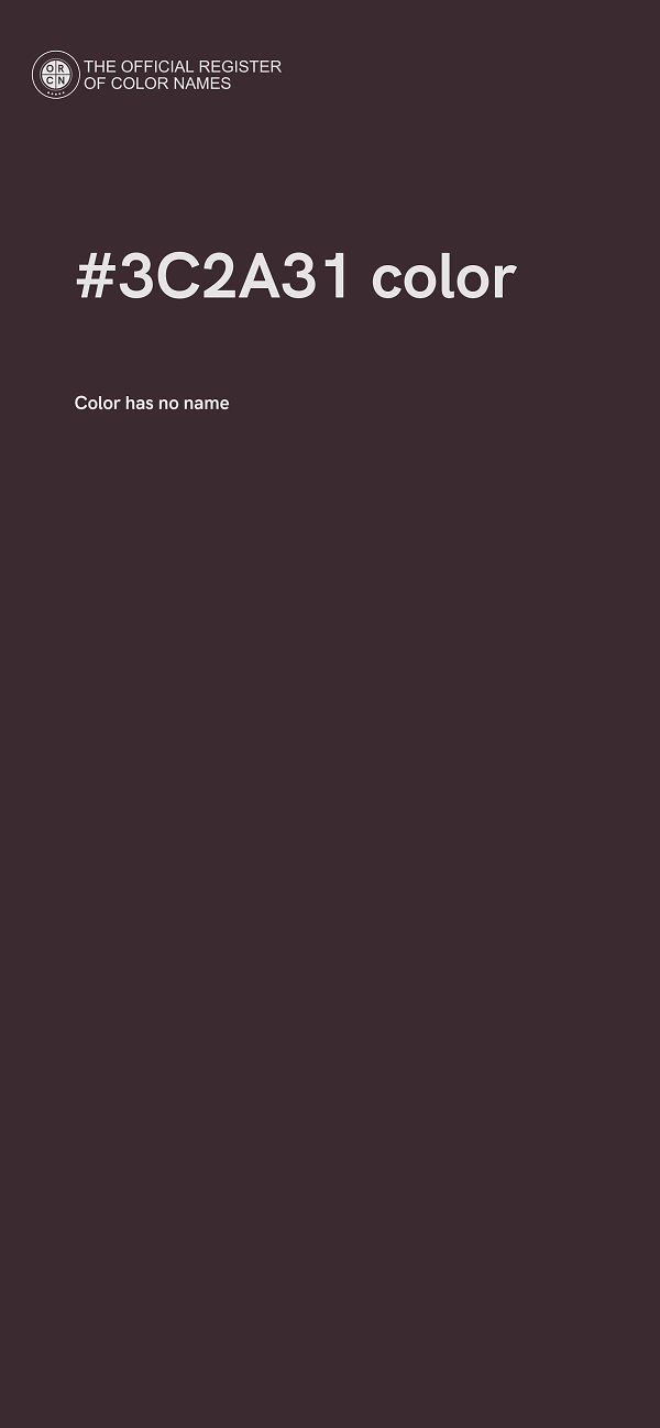 #3C2A31 color image