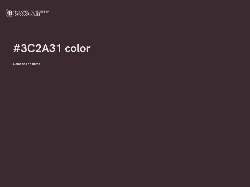 #3C2A31 color image