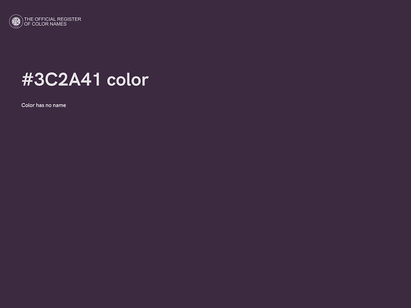 #3C2A41 color image