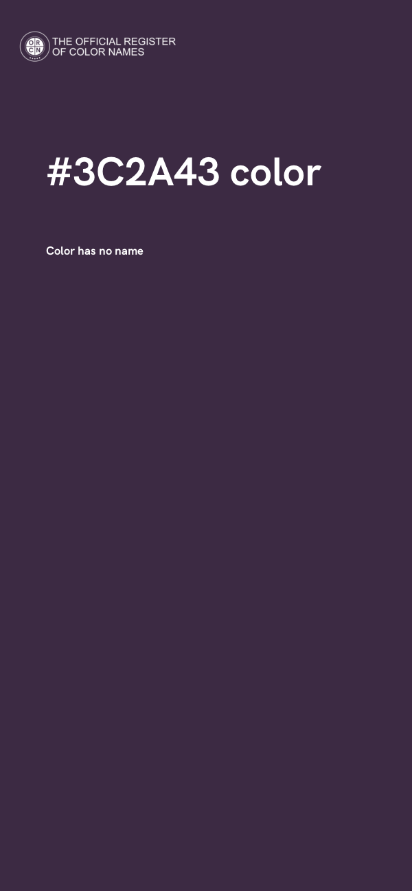 #3C2A43 color image