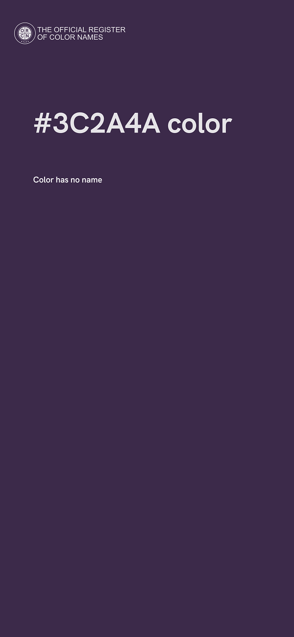 #3C2A4A color image
