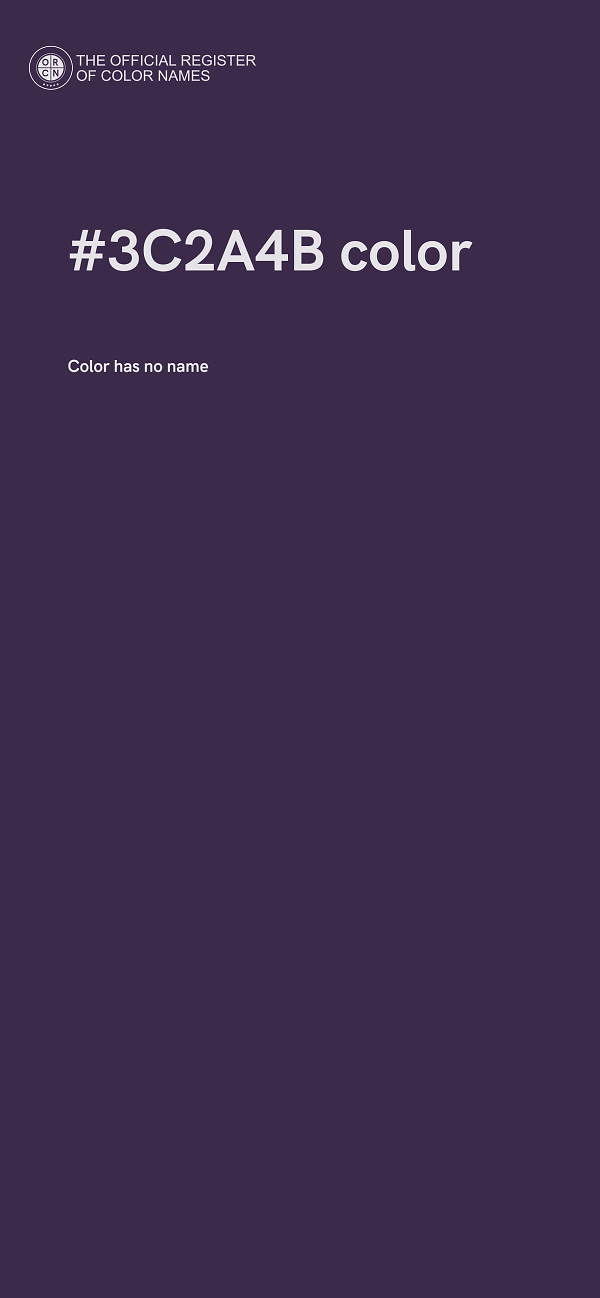 #3C2A4B color image