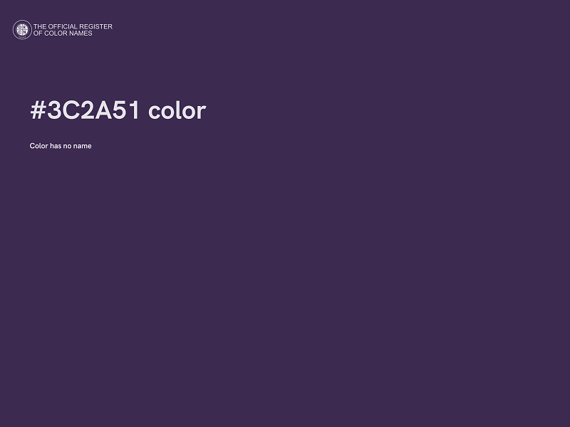 #3C2A51 color image