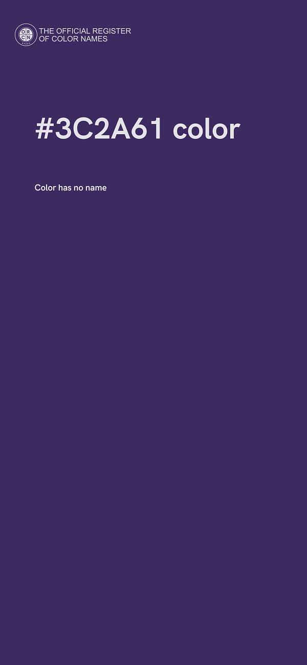 #3C2A61 color image