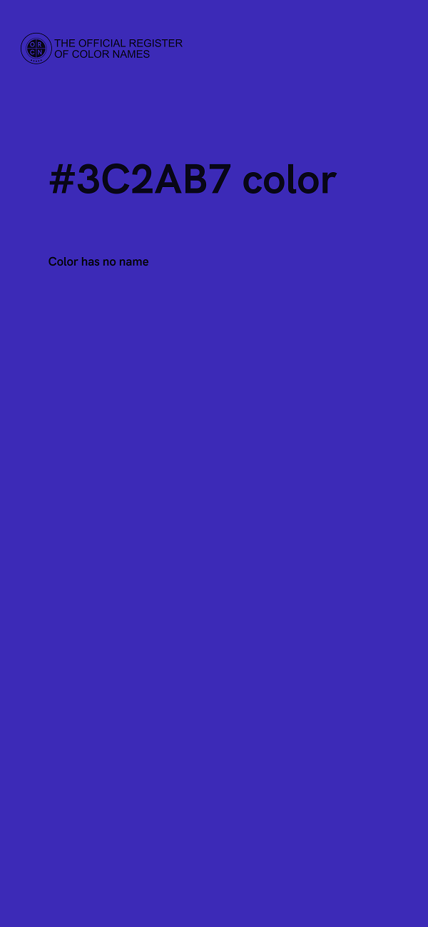 #3C2AB7 color image