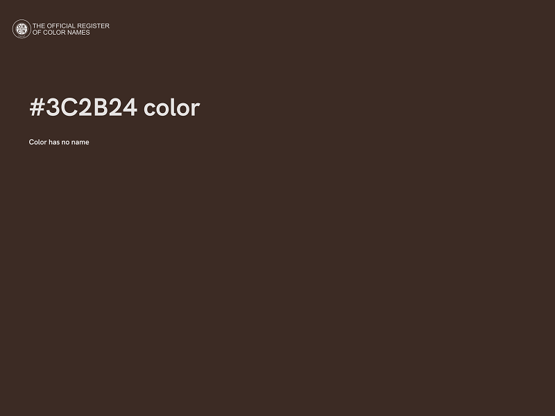 #3C2B24 color image