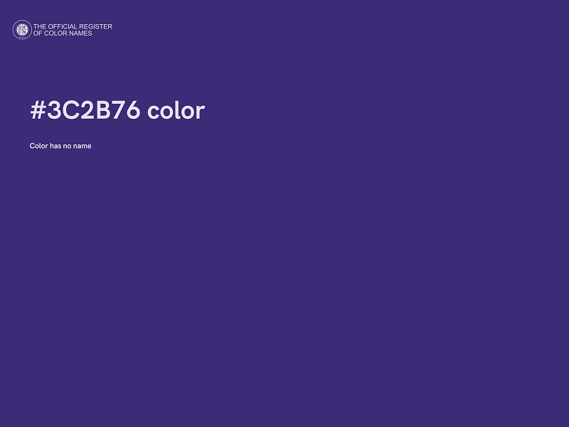 #3C2B76 color image