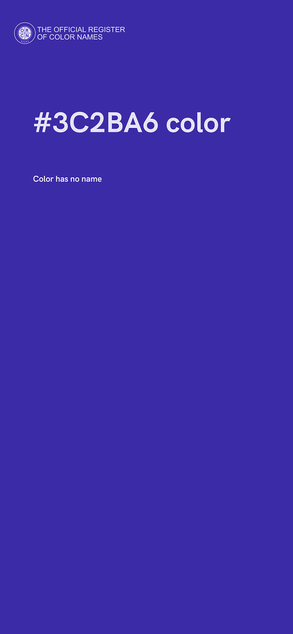 #3C2BA6 color image