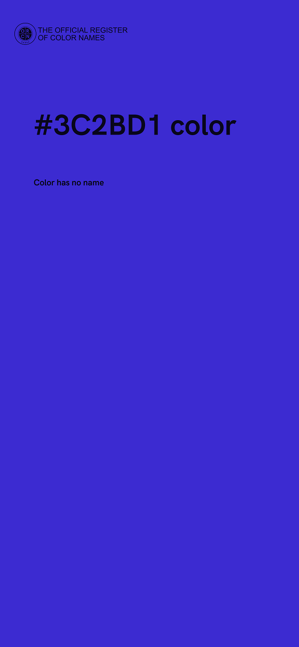 #3C2BD1 color image