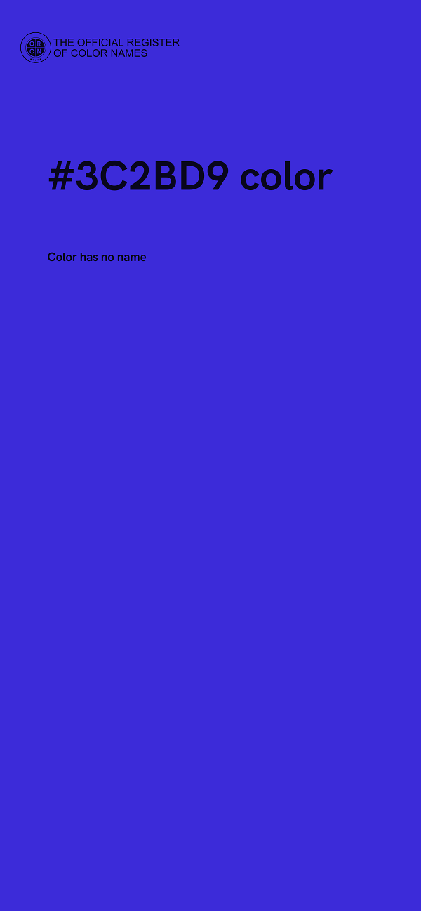 #3C2BD9 color image